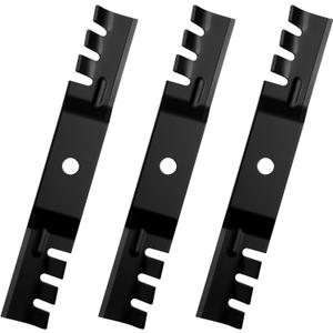 Aeagle Mulching Blade 48 inch Deck for John Deere for Scotts 325 F510 GT242 GX345 M113517 M115495 051508 M111522 GS30 GS45 GT225 GT235 GT245 GT262 GT275 GX325 GX335 GX355, 3 Pack (Black)