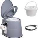 VEVOR RV Toilet for Camping, Portable Toilet with 1.3 Gal Detachable Inner Bucket & Removable Paper Holder, Commode with Dual Lids, Travel Toilet for Outdoor Camping Car Long Road Trips