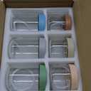 DRKIO 10 & 16 Oz Overnight Oats Containers with Lids - 6 Pack Glass Storage Jars with Airtight Lids Wide Mouth Mason Food Jars Great for Meal Prep Salad Chia Puddirg Snacks Yogurt Sugar Spice Cereal
