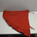 Hommtina Christmas Tree Skirt 48 Inches Red Tree Skirt,Christmas Tree Decorations Faux Fur Tree Skirt for Xmas Holiday Home Party Decorations Ornaments (Wave Red)