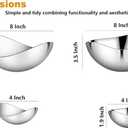 304 Stainless Steel Oval Serving Bowl Salad Fruit Bowl for Kitchen Counter Home Decorative Bowls for Veggies,Candy,Nut,Silver (8", Oval)