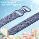 SNBLK 6 Pack Floral Engraved Bands Compatible with Apple Watch Bands 40mm 41mm 42mm 38mm 44mm 45mm 46mm 49mm Women Men, Silicone Flower Pattern Strap for iWatch Series 11 10 Se Ultra 9 8 7 6 5 4 3 2 1