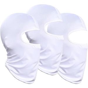 3 Pieces Balaclava Face Mask Outdoor Cycling Headgear Motorcycle Face Masks for Men and Women (white)