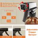 3 Pack Glass Spray Bottles 16 oz, Trigger Empty Spray Bottles Refillable with Funnel, Bottle cap, Labels for Cleaning Solutions, Plants, Essential Oils (3Pcs (Amber))