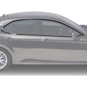 BOGAR TECH DESIGNS for Toyota Camry 2018-2024 Side Window Chrome Delete Precut Vinyl Trim Overlay, Gloss Black Blackout Appearance
