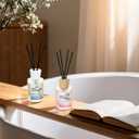 Reed Diffuser - Linen&Pink Peony 4.06oz (120ml) 2 Packs Essential Oil Reed Diffuser Set with 16 Sticks, Long Lasting Fragrance for Home, Bathroom, Bedroom, Room, Decor