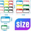 420 Labels 6 Colors (Hello My Name is) Name Tags Stickers 3.5 x 2.25 inch (180pcs and 2.28 x 1.5 inch (240pcs for Office, Meeting, School, Teachers and Mailing
