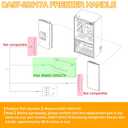 DA97-20017A Door Handle Compatible with Samsung Freezer Door Handle, Fit for RF24R7201SR/AA-00 RF28T5001SR/AA-00 RF22R7351SR/AA-00 RF23R6201SR/AA-00 RF23R6301SR/AA-00 RF28R7551SR/AA-00