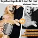 3Pcs Electrostatic Pet Hair Removal Gloves for Cats&Dogs,2025 New Upgraded Reusable Quick De-Shedding Grooming Gloves, Animal Fur Remover Tool for Couch,Carpet,Furniture,Car Seat,Clothing,Curtain (3pcs-Yellow-Blue-Red)