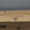 Fanbulous 65 Inch Farmhouse Crystal Ceiling Fan with Lights and Remote, Chandelier Ceiling Fan with Quiet Reversible DC Motor, Wood Blades - Ideal for Bedroom (Black Square)