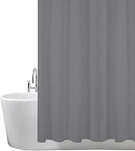 Shower Curtain for Bathroom, Water Repellant Fabric, 36"x71", Gray