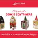 2 x Gia's Kitchen Christmas Treat Gift Containers, 20 Pack - 3D Christmas Gift Boxes to Hold Delicious Holiday Treats - Perfect Cookie Holders for Gift Giving, Party Favor Bags - Festive Farm