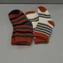 Kids Merino Wool Socks Boys Girls Thermal Winter Hiking Warm Thick Boot Cozy Toddler Crew Socks 6 Pairs (8-12 Years, Orange Stripes)