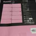 Auxmir 8'' Wall Mounted Lighted Makeup Mirror, 3200mAh Rechargeable Double-Sided 1X/20X Magnifying Mirror with Light, Touch Dimmable 3 Color Light, 360 Rotation Foldable Extended Arm, Black