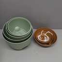 Plant Pots 10/9/8/7.5/7 Inch Self Watering Pots, Set of 5 Plastic Planters with Drainage Holes and Saucers,Plastic Flower Pots,Nursery Planting Pot for Indoor Out Door Plants（Green）