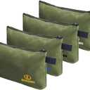 KERNOWO 4 Pack Upgrade Zipper Canvas Tool Pouch, 20 oz Heavy Duty Tool Bag, Water Resistant Utility tools Organizer, 12.75 X 8 X 2.25 inch Spacious Storage Pouches with Dependable Brass Zippers