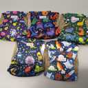 5 Pack Dog Diapers Male Reusable, Premium Belly Bands for Male Dogs, High Absorbing Male Dog Pee Wraps for Doggie in Incontinence or Excitable Urination and Training Cartoon S