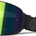Havoc Racing Magnetic Frameless Goggles - For Motocross, Dirt Biking, Snowboarding, ATV, & UTV - UV Blocking Anti-Fog Goggles