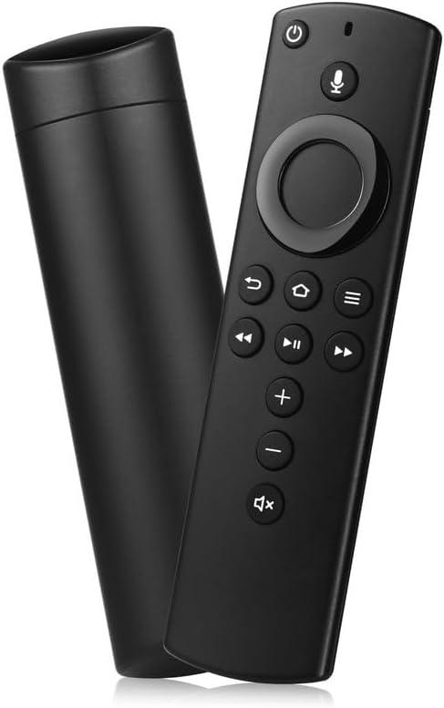 Replacement Voice Remote Control Compatible with All Fire-Series TVs Stick & Cube,TVs Stick Lite/Stick (2nd Gen)/TVs Stick 4K/TVs Cube (1st/2nd Gen),and fit for Smart TVs 3rd Gen (Total black)