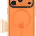 ORNARTO Air Case for iPhone 17 Pro Max Clear | Military-Grade Drop Protection | Camera Control Button | Compatible with MagSafe | Built-in Air Phone Cover - Orange