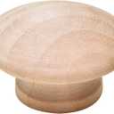 Silverline 6 Pack Round Wood Drawer Knob 1-1/2", Unfinished Cabinet Pulls Handles Hardware for Drawer Wardrobe Dresser
