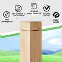 CroBlissful 2 Pcs 3" x 3" x 48" Solid White Oak Stair Newel Post with a Single Groove Notched Newel Wood Balusters for Staircase Interior Railing Newels for Stair Handrails