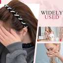 2 x 3 Pack Vintage High Cranium Artificial Hairband, 2025 New Hairbands for Girls, Decorative Hair Accessories Gifts (Agate, One size fits all)