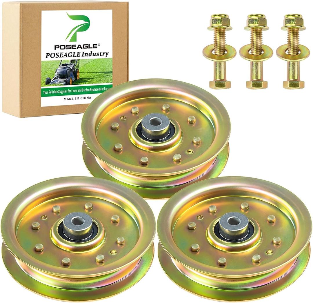 3 Pack 756-04129b Idler Pulley Replaces 956-04129b 753-08171 753-08068a 78-065 for Cub Cadet 42" 50" RZT50 RZT54 LTX1040 LTX1045 LTX1050 LT1045 LT1050 Craftsman LT2000 Troy Bilt 42" Mowers