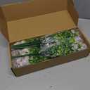 ATTGREAT Artificial Flowers Outdoors Faux Plants UV Resistant Fake Flowers Daisy Plastic Greenery Plnats Outside for Garden Planter Patio Porch Spring Summer Home Home Decor, 12 Bundles (White)