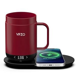 Self Heating Coffee Mug,High-Capacity- 18 oz, 180 Min Battery Life, Smart Heated Coffee MugSmart Mug, Simple Temperature Control Operation, Gifts for Family Members (Black)