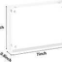 Acrylic Picture Frames 3 Pack,5X7 Double Sided Magnetic Picture Frames, 10+10mm Thick BlockClear Freestanding Transparent Acrylic Frames, Gifts for Women Mom Grandma Father Girlfriend Sister