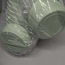 6 inch Nursery Pots, 16 Pack Plastic Plant Pots for Indoor Outdoor Plants, Flower Pots with Drainage Holes and Saucers, Decorative Seedling Starter Planters for House Plants, Green