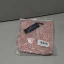 Women's Casual Ruffled V Neck Chiffon Blouse Short Sleeve Office Work Elegant Shirt Vintage Basic Tops (Pink Print) S