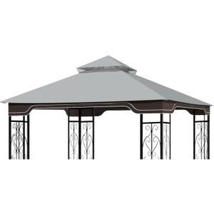 10x12 Gazebo Canopy Replacement for 10 x 12 Regency II Patio Gazebo Model L-GZ798PST,A101004104,A101004105 (Gray)