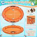 55"x35" Large Dog Pool Float, Inflatable Dog Floats for Lake, Dogs Pool Raft with Rope, Tear-Resistant Stable Support Puppy Floatie for Doggies, up to 70 Lbs