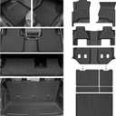 Floor Mats for 2015-2020 Chevy/Chevrolet Suburban & GMC Yukon XL 8 Seats, All Weather Cargo Liner for Suburban Accessories, Heavy Duty TPE Cargo Mats, Car Accessories