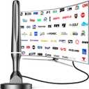 TV Antenna for Smart TV Indoor,Digital Antenna for Local Channels，360 Degree Long Range Signal Reception, 4K 1080P HD Digital Antenna, Easy Install for Local TV Channels