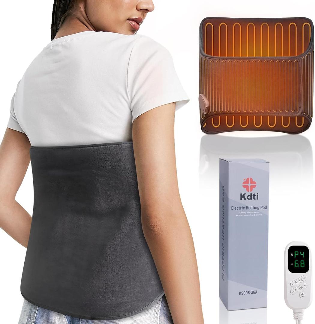 Heating Pad for Back Pain Relief  Extra-Large 15.7" x 50" Heating Pad, 6 Temperature Settings, 4 Timer Modes, Machine Washable, Supports Both Moist and Dry Heat Modes  Makes an Ideal Gift
