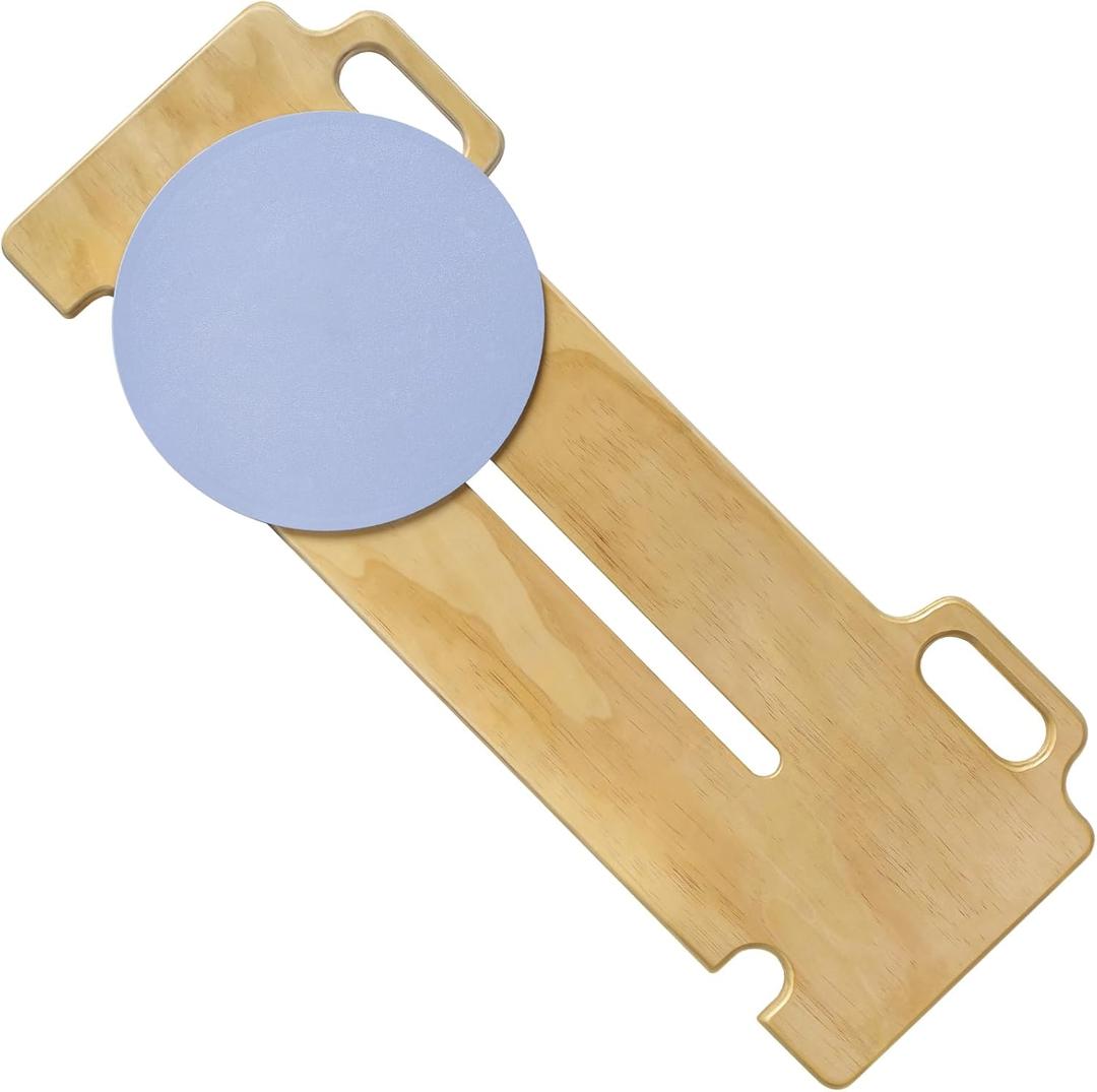 FSA/HSA Eligible Transfer Board Patient Slide Assist Device for Transferring Patient Elderly, and Disabled from Wheelchair to Bed, Toilet, Bathtub, Sliding Boards Platform (30" x 12" x 0.7") (Plywood Lightweight With Two Handles)