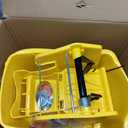 Simpli-Magic 79358 Commercial Mop Bucket with Side Press Wringer, 26 Quart, 14.75"L x 12.95"W x 19.95"H, Yellow