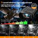 Night Vision Goggles - 5W Upgraded 4K HD IR Binoculars - 8X Digital Zoom, Rechargeable Binoculars with Camera Built in, 32GB Card to Save Photos and Videos, Flashlight (Black)