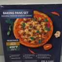 Pizza Pan - 14 Inch Nonstick Pizza Pan for Oven with Widen Handles for Cooking, Baking, and Grilling - Durable, Even Heating, Long-Lasting Kitchen Cookware (2, Golden)