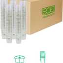 ECO PRODUCTS GreenStripe Clear Compostable 16oz PLA Plastic Cups, Case of 1000, Disposable Renewable Plant-Based Cold Cups, For Cold Drinks & Snacks, BPI Certified, ASTM Compliant.