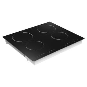 Electric Cooktop, 4 Burner Built-In Electric Stove Top 3000w, 110v Ceramic Stovetop With Ceramic Glass, Safety Lock, Overheat Protection, Led Display, Black