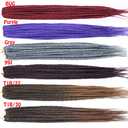 6 Packs/Lot (14/18/24/30) inch 1cm 20 Strands/Pack Thin 3X Box Braid Crochet Hair Extensionin Diameter 3X Synthetic Braid Hair Extensions Crochet Braids Hair Color(30Inch T1B/30)