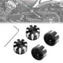 BAKAFOH Billet Aluminum Shock Mounting Caps for Indian Scout 2018-2023 Lower & Upper Shock Mount Suspension Strut Nuts Dust Cover Rear Shock Absorber Caps Accessories