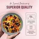 American Atelier 9-Inch Pasta Bowl (Set of 4) - 42 oz Unique Porcelain Dinner Bowls - Versatile Modern Dinnerware for Salads, Soups, Special Occasions & Casual Dining (Light Blue)