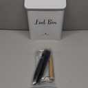 SUBEKYU Magnetic Lint Bin for Laundry Room, Wall Mounted Metal Lint Box Holder Trash Can with Lid for Dryer,Lint Basket for Laundry Room Organization,White