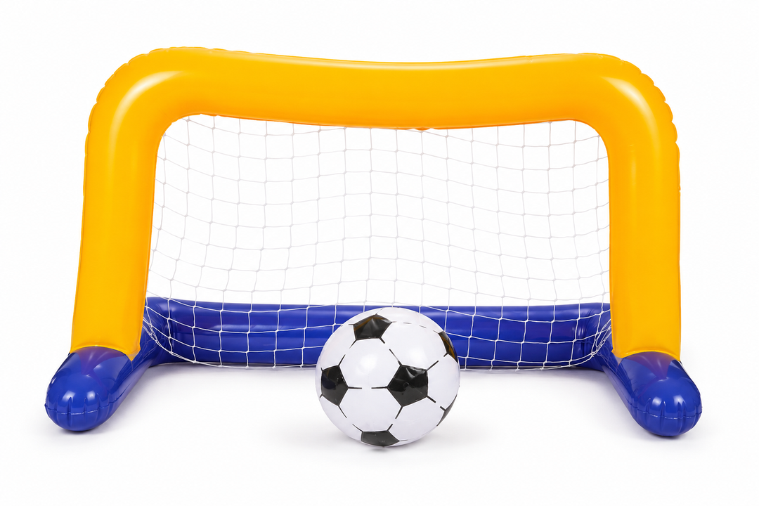 Inflatable Soccer With Goal Game Inflates To 39.5 in x 19.7 in x 22.01 in 2 Pack