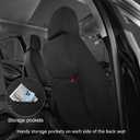 Road Comforts Car Seat Cover, Leather Car Seat Covers, Automotive High Back Front Car Seat Covers, Airbag Compatible, Universal Fit for Most Cars (Black)